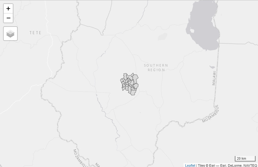 Boundaries of the Wards in Blantyre.